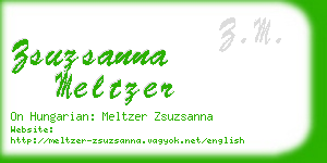 zsuzsanna meltzer business card